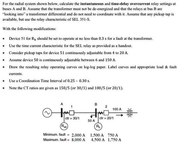 SOLVED: For the radial system shown below, calculate the instantaneous ...