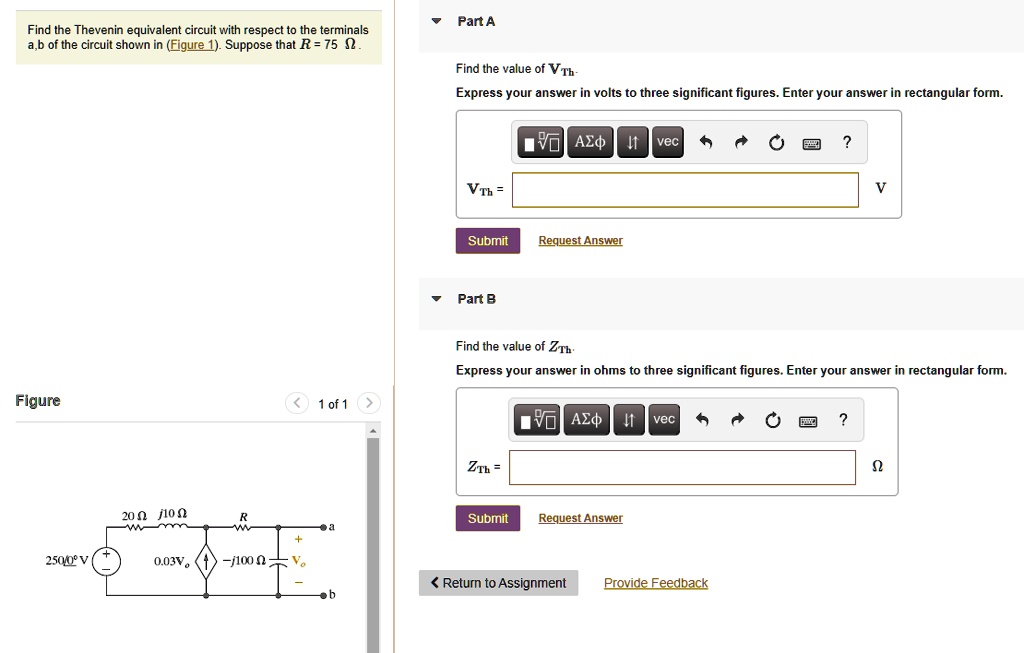 Solved Find The Thevenin Equivalent Circuit With Respect To The