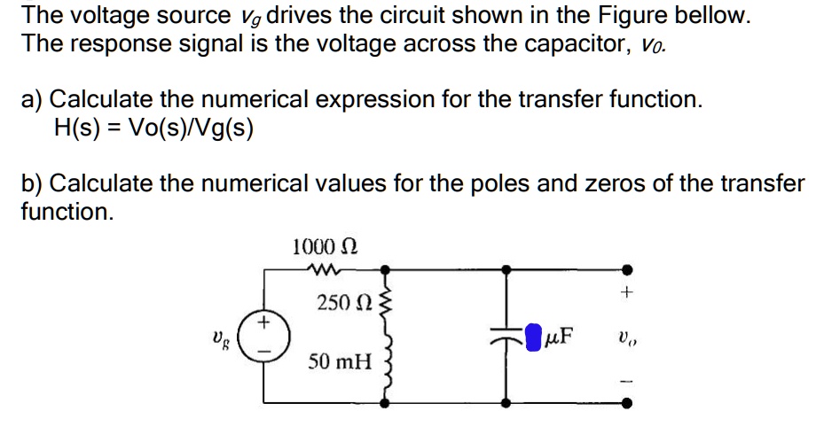 The voltage source vg drives the circuit shown in the Figure bellow ...