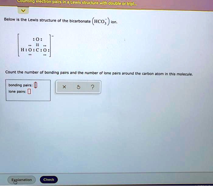 lewis structure for hco3