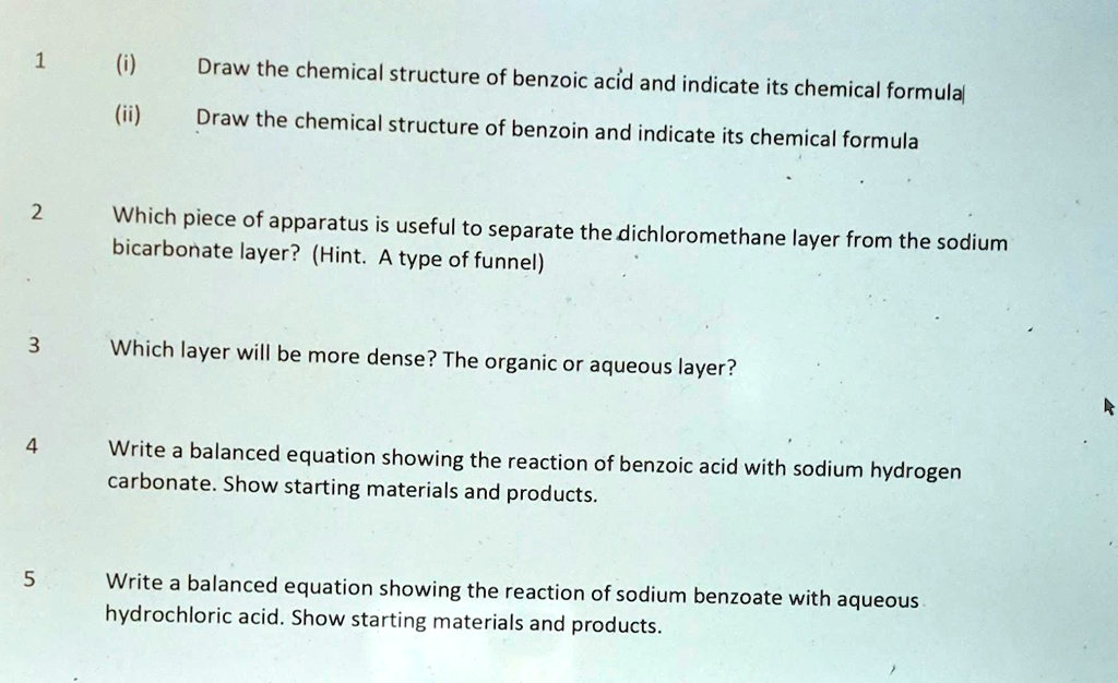 SOLVED Respond ASAP. Thanks. Draw the chemical structure of benzoic