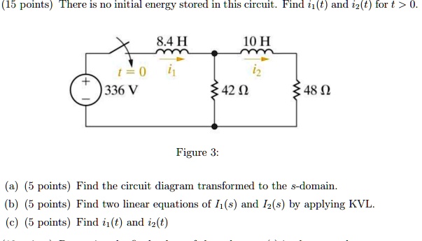 SOLVED: There Is No Initial Energy Stored In This Circuit. Find I1(t ...