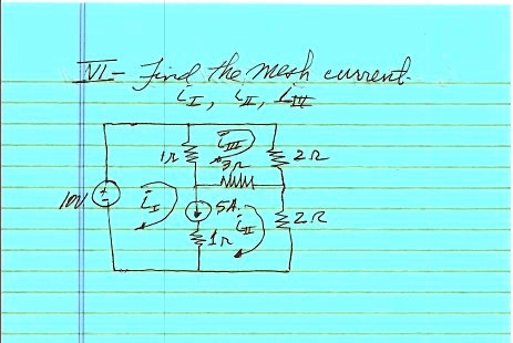 SOLVED: find the mesh current