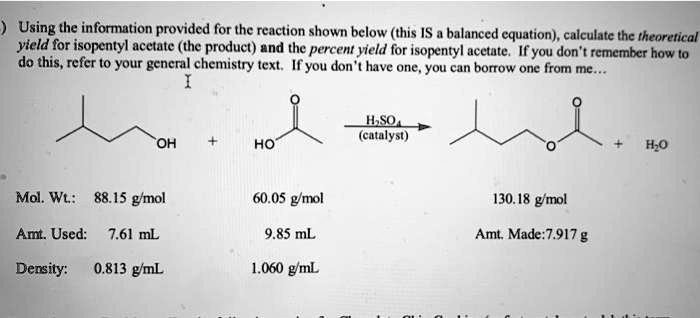 SOLVED: Using the information provided for the reaction shown below