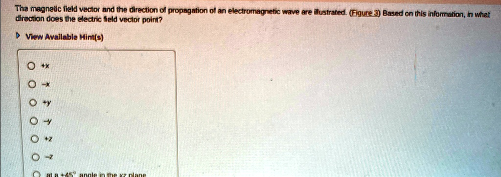 the magnetic field vector and the direction of propagation of an ...