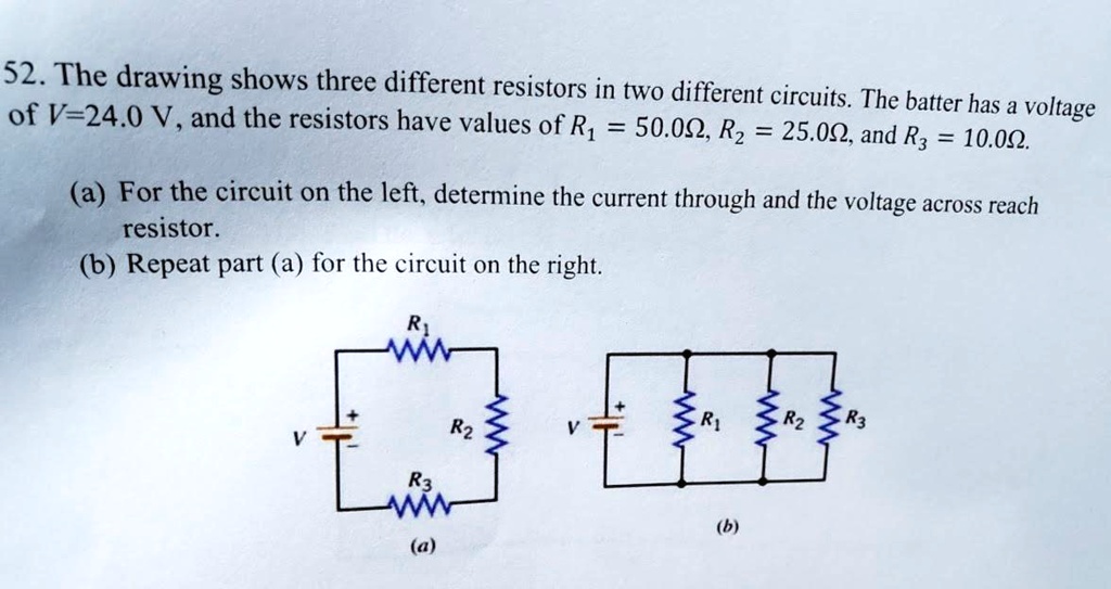 SOLVED52, The drawing shows three different resistors in two different