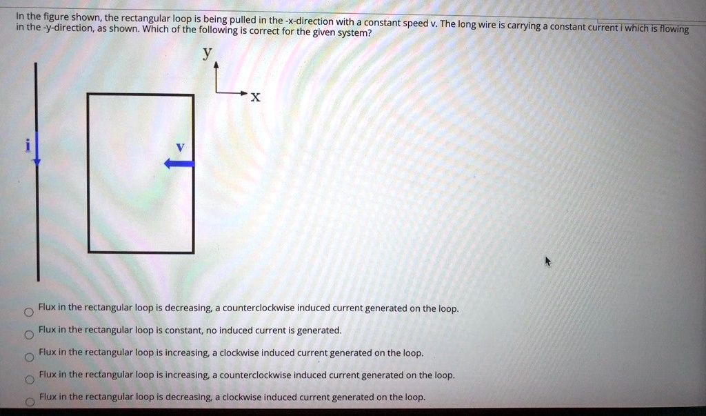 In The Figure Shown The Rectangular Loop Is Being Pulled In The X Direction With A Constant 4374