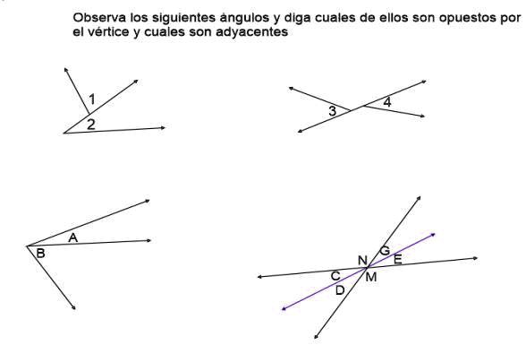 SOLVED: 5. Observa los siguientes ángulos y diga cuáles de ellos son ...