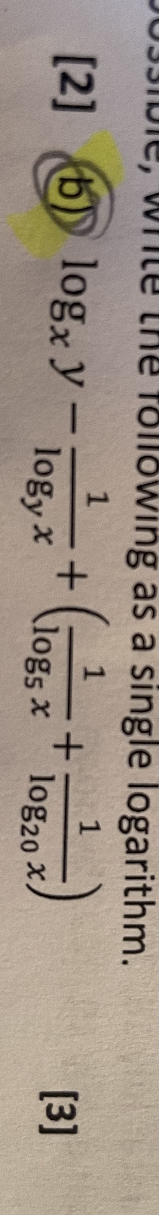 solved-2-5-logx-y-1-logy-x-1-log5-x-1-log20-x-3