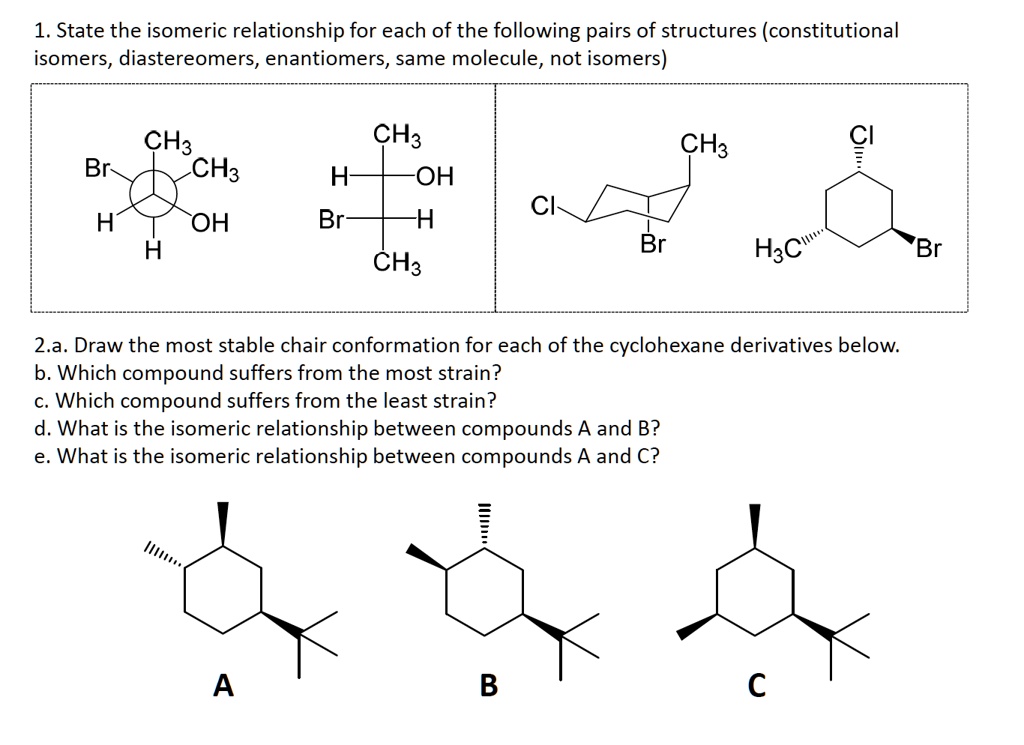 Video Solution State The Isomeric Relationship For Each Of The Following Pairs Of Structures 7480