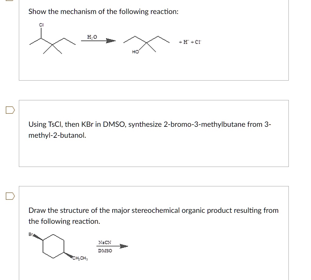 Show the mechanism of the following reaction: CI HO +...