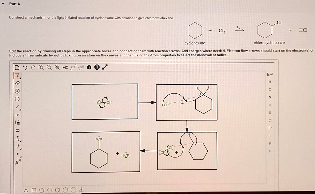 Texts: Construct a mechanism for the light-initiated reaction of ...