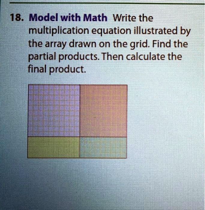 18 model with math write the multiplication equation illustrated by the ...