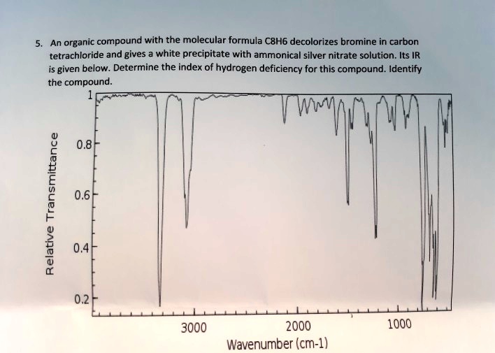 SOLVED organic compound with the molecular formula C8H6 decolorizes