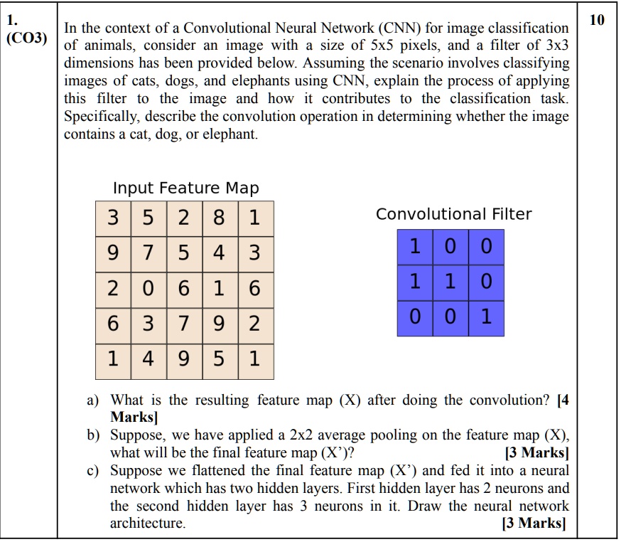 SOLVED: solve this. 1. In the context of a Convolutional Neural Network ...