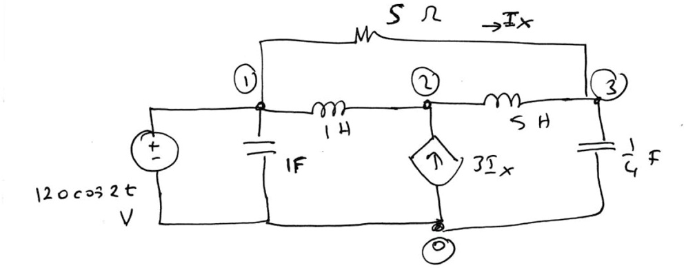 SOLVED: Analyze this circuit with the node voltages. 1) Given that vd1 ...