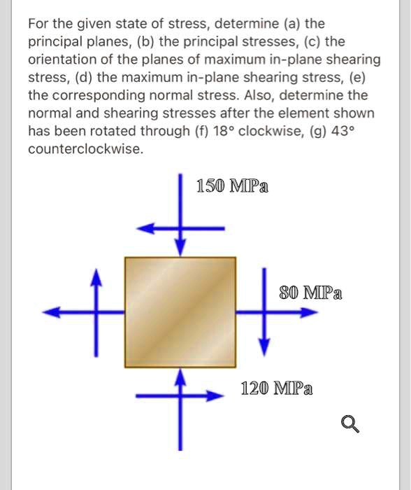 VIDEO solution: For the given state of stress, determine (a) the ...