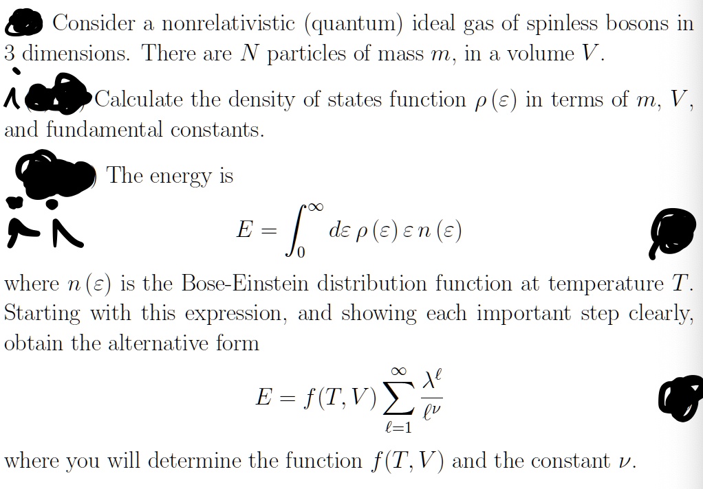 SOLVED: Consider A Non-relativistic (quantum) Ideal Gas Of Spinless ...