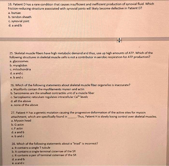 Solved: 18. Patient D Has A Rare Condition That Causes Insufficient And 