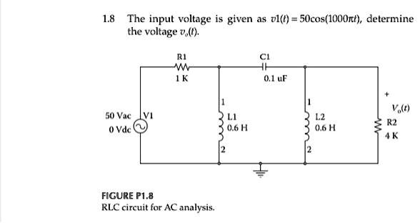 using capture cis the input voltage is given as vl socosiooont ...