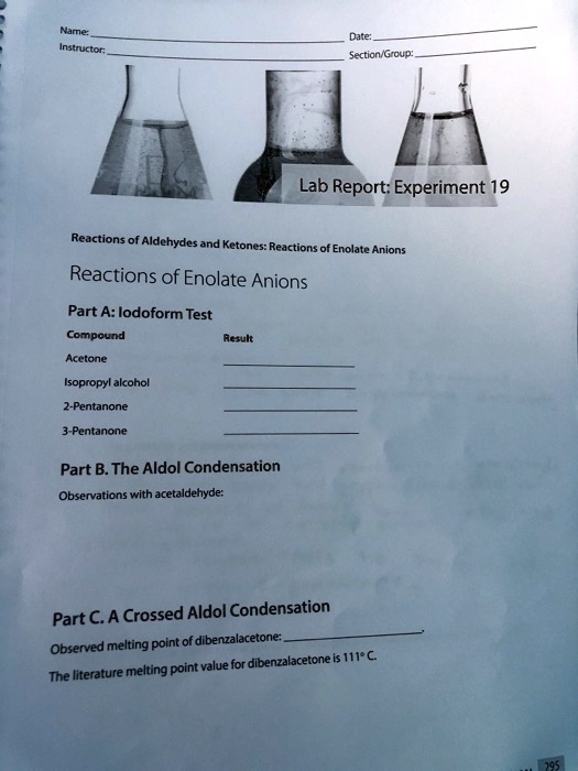 aldehyde and ketone experiment lab report