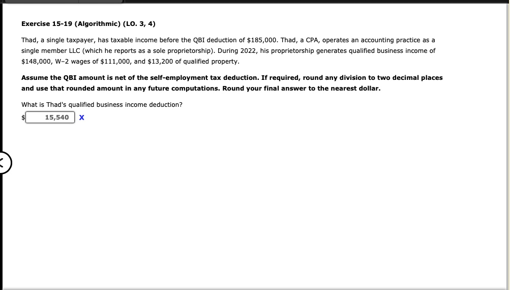 VIDEO solution: Exercise 15-19 Algorithmic (L0.3,4) Thad, a single ...