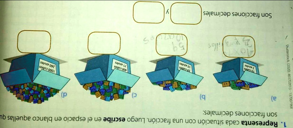 SOLVED: TALLER TEIVIAI 1 Representa cada situación con una fracción SOLVED: TALLER TEIVIAI 1 Representa cada situación con una fracción