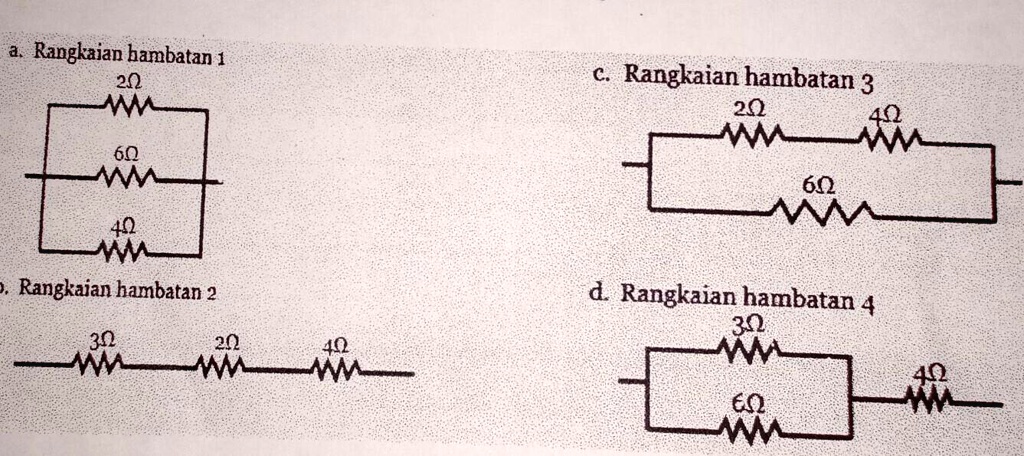 SOLVED: Tentukan Hambatan Pengganti Rangkaian Berikut Ini! Rangkaian ...