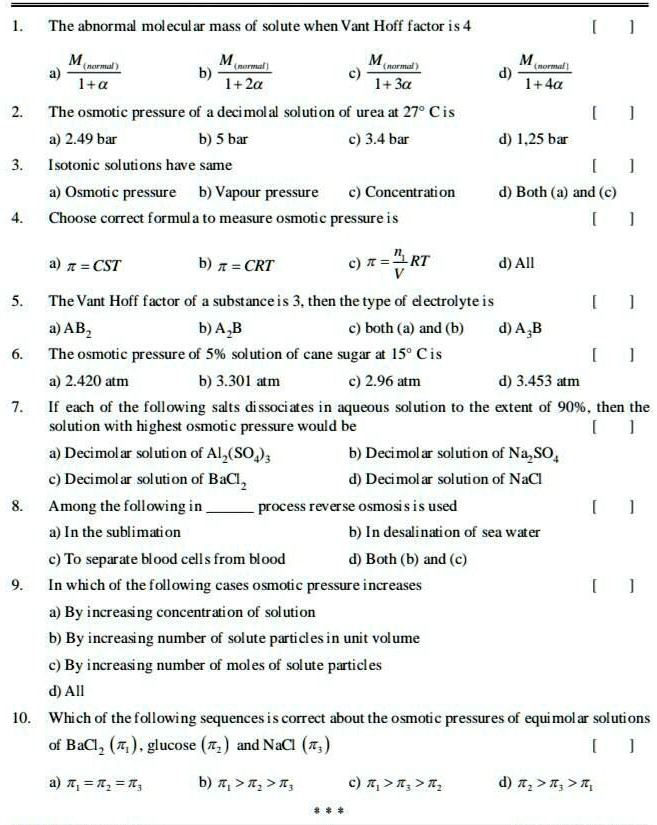 SOLVED: Please answer my question. The abnormal molecular mass of ...