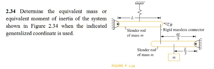 234 determine the equivalent mass or equivalent moment of inertia of ...