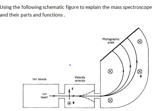 Using the following schematic figure to explain the mass spectroscope ...