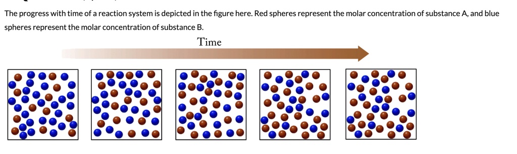 SOLVED: The progress with time of a reaction system is depicted in the ...