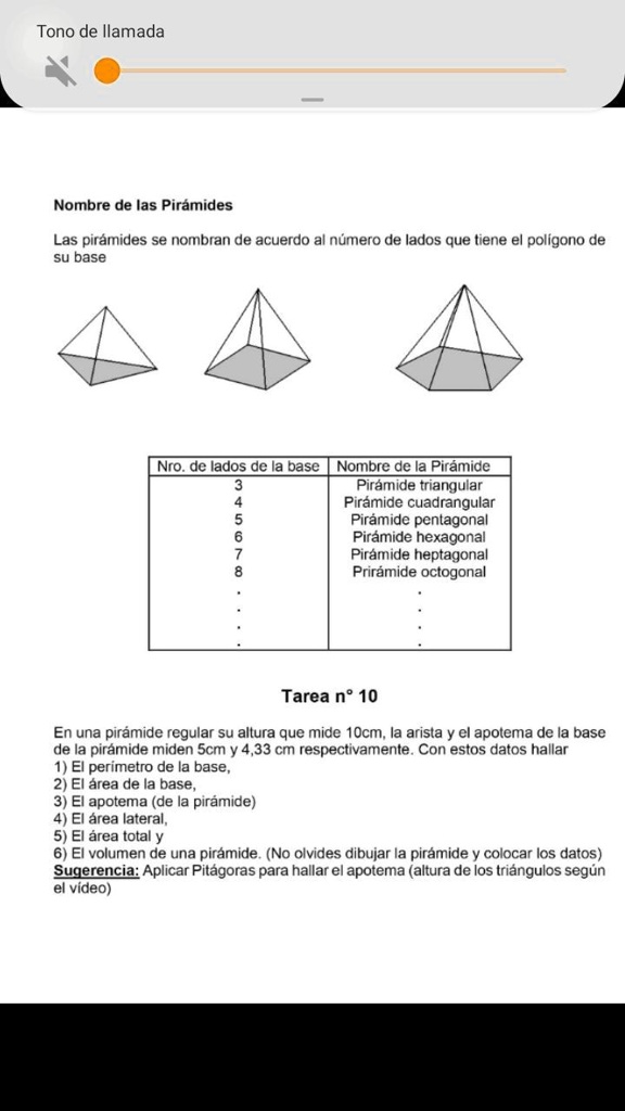 SOLVED: Alguien que me ayude?): Tono de Ilamada Nombre de las Piramides ...