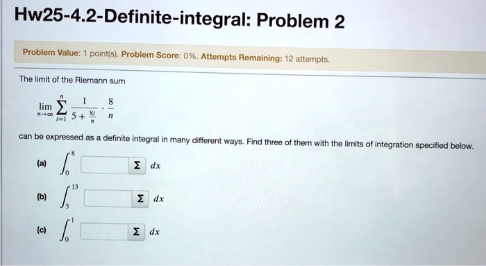 hw25 42 definite integral problem 2 problem value pointfs problem score ...