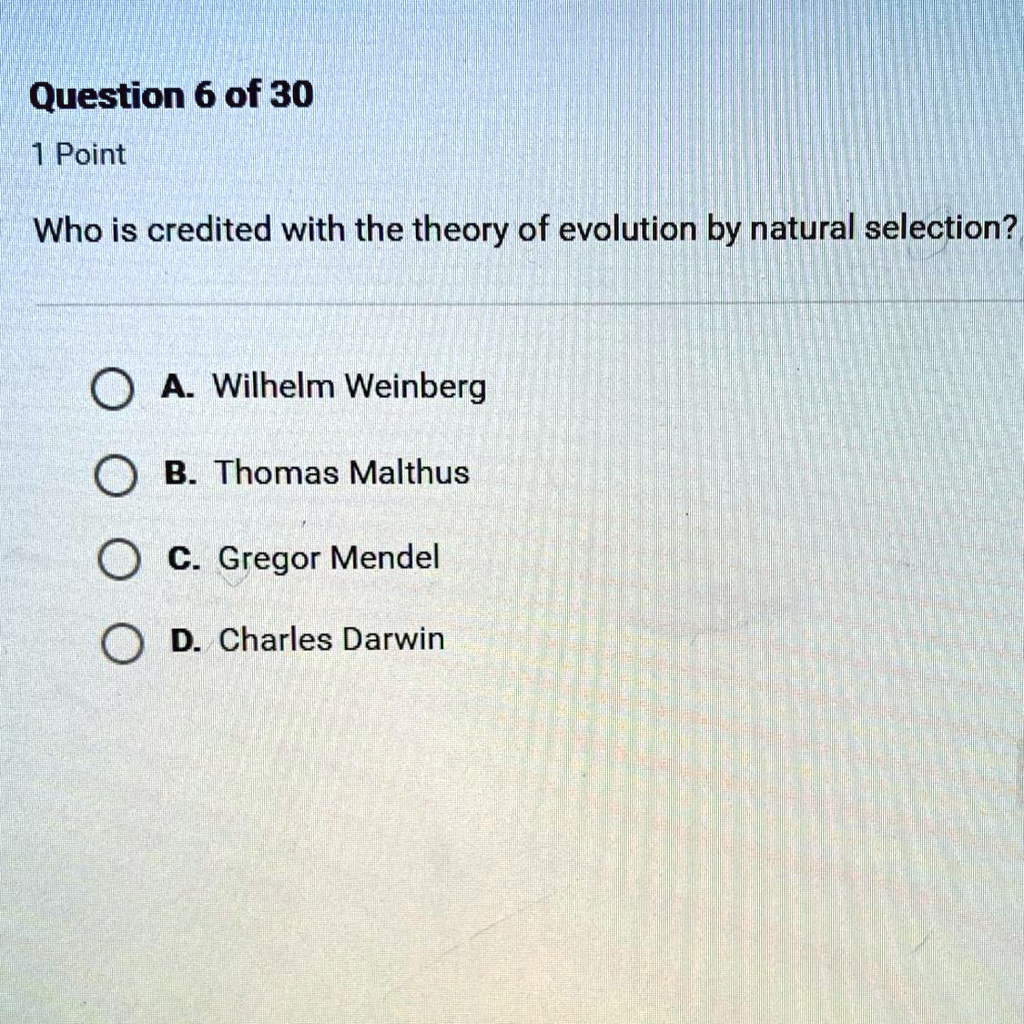 who is credited with the theory of natural selection and evolution
