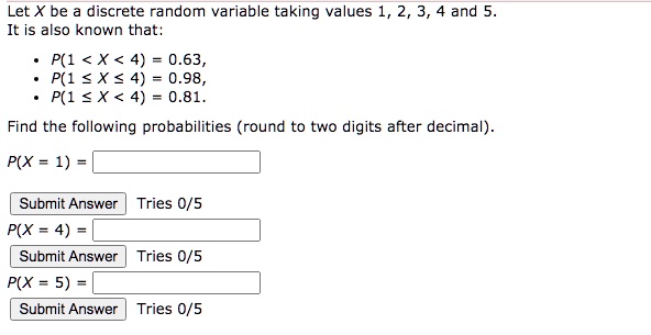 Let X Be Discrete Random Variable Taking Values 1 2 Solvedlib 3288