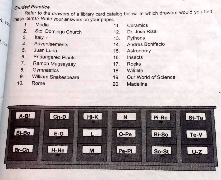 SOLVED Help po, please. Kailangan ko na po. Guided Practice Refer to