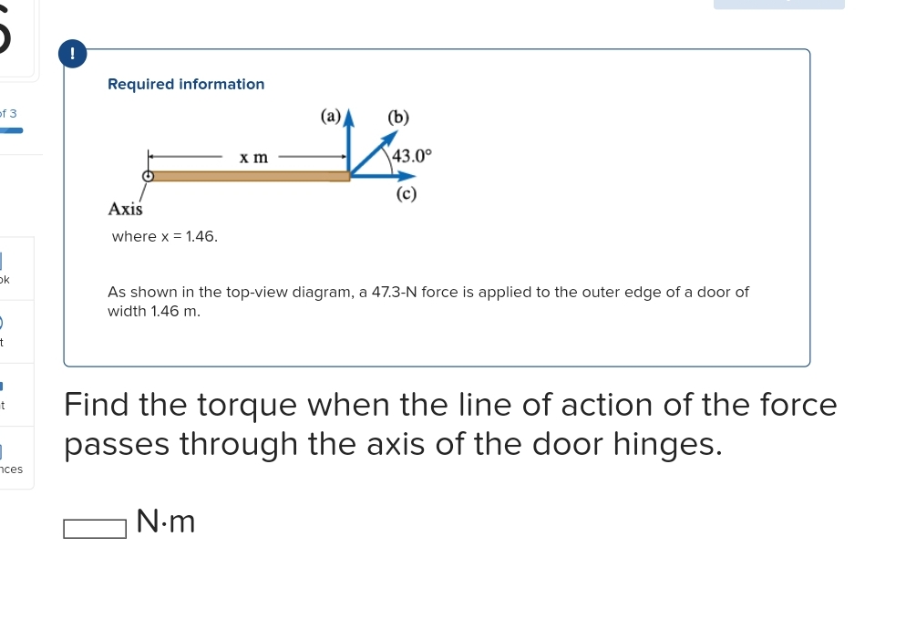 Required information where x=1.46 As shown in the topview diagram, a