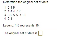 SOLVED: Determine the original set of data: 18, 45, 3, 5, 5, 5.