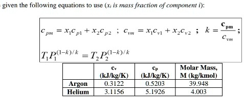 SOLVED: An equimolar mixture of helium (He) and argon (Ar) is to be ...