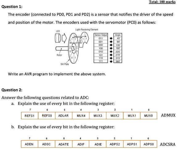 Question 1: The encoder (connected to PDO, PD1, and PD2) is a sensor ...