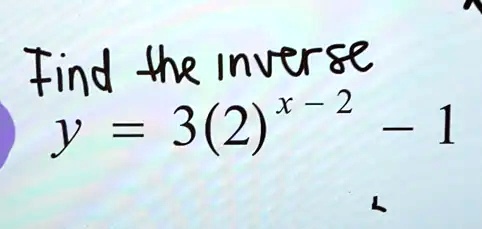 Find the inverse
y = 3(2)^x-2 - 1