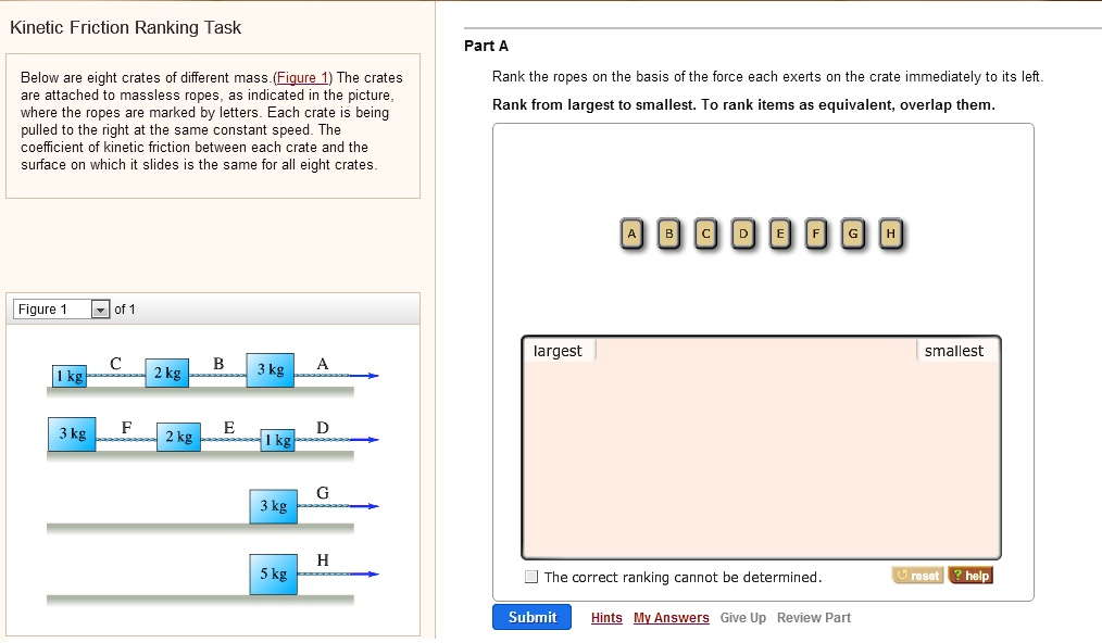 [GET ANSWER] Kinetic Friction Ranking Task Below are eight crates of ...