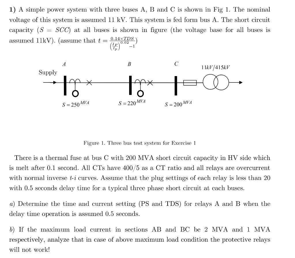 SOLVED: A simple power system with three buses A, B, and C is shown in ...