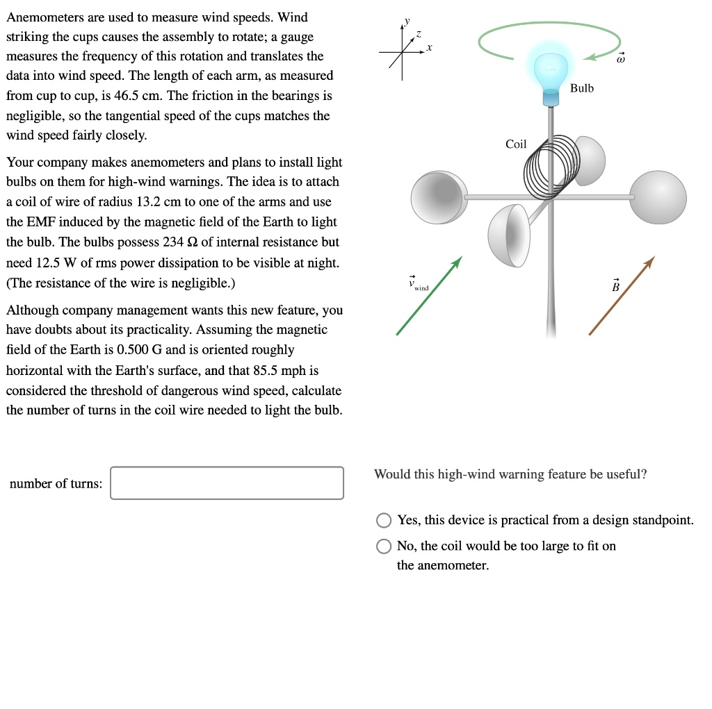 SOLVEDAnemometers are used to measure wind speeds_ Wind striking the