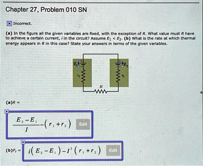 SOLVED: Chapter 27 , Problem 010 SN Incorect . (a) In the figure all ...