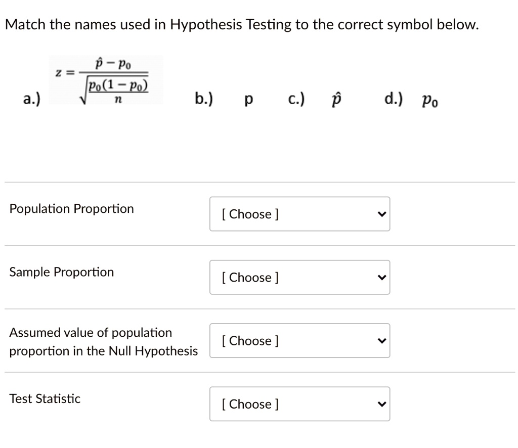 solved-match-the-names-used-in-hypothesis-testing-to-the-correct