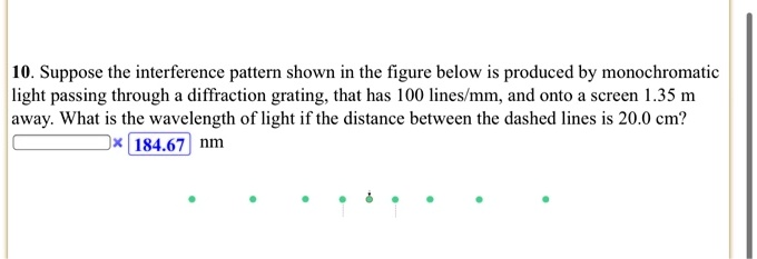 10 suppose the interference pattern shown in the figure below is ...