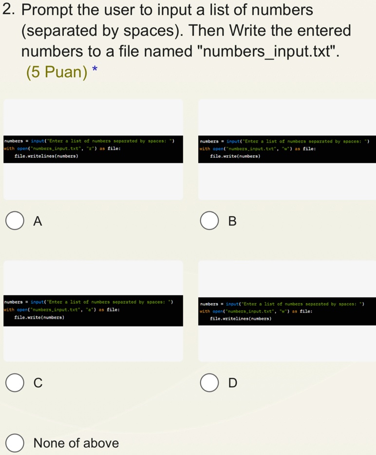 VIDEO solution: Prompt the user to input a list of numbers (separated ...