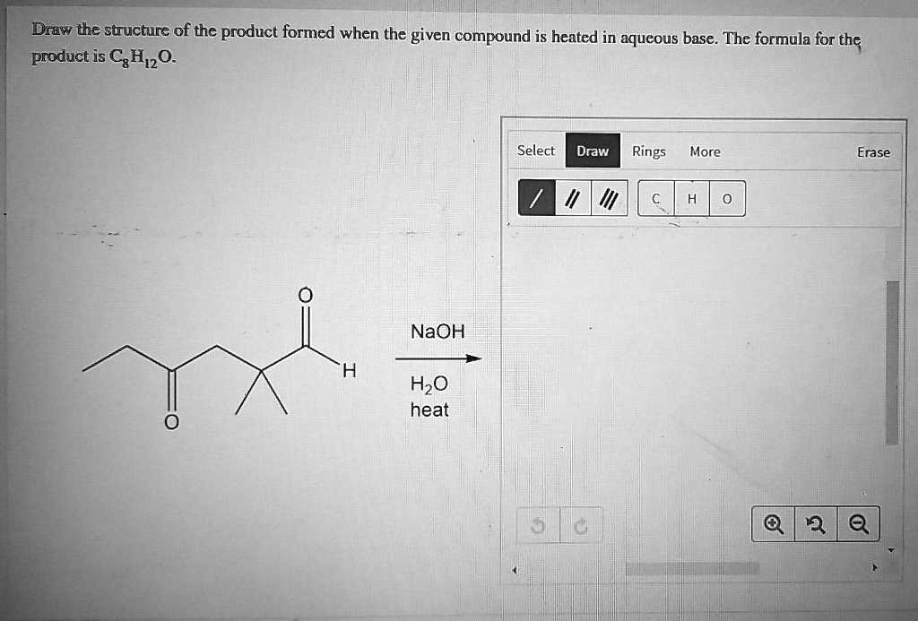 SOLVED:Draw the structure of the product formed when the given compound ...